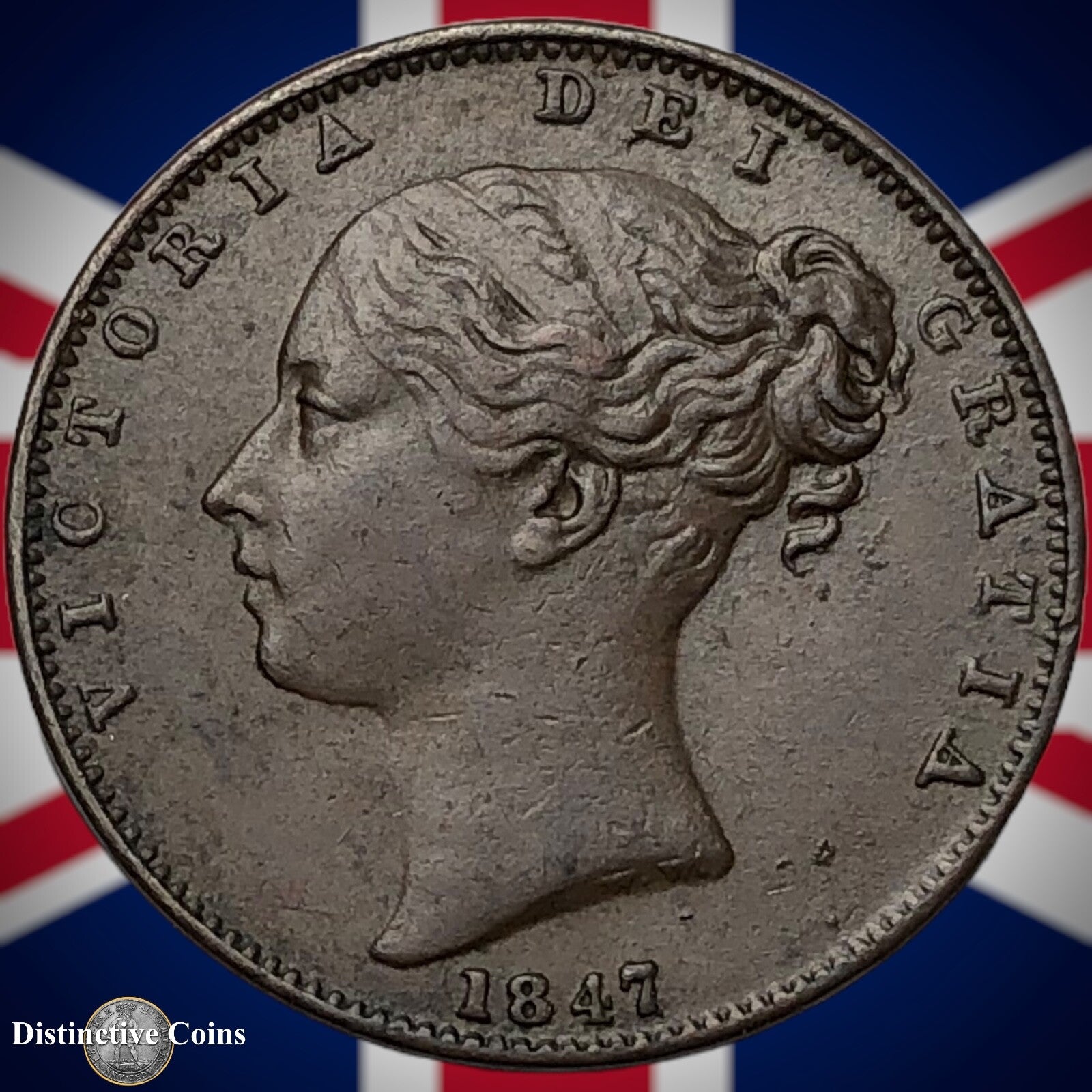 Great Britain 1847 Farthing 1/4d GB3425
