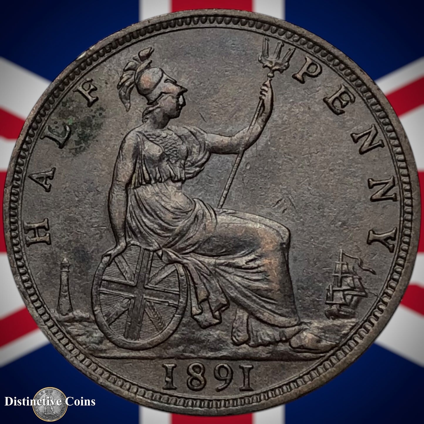 Great Britain 1891 Half Penny 1/2d GB5675