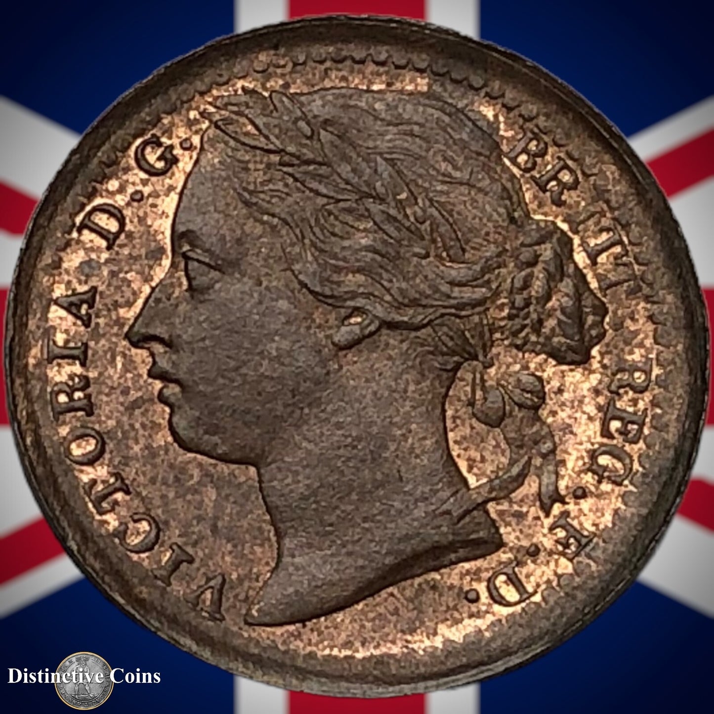 Great Britain 1885 Third Farthing 1/3 Penny GB3027