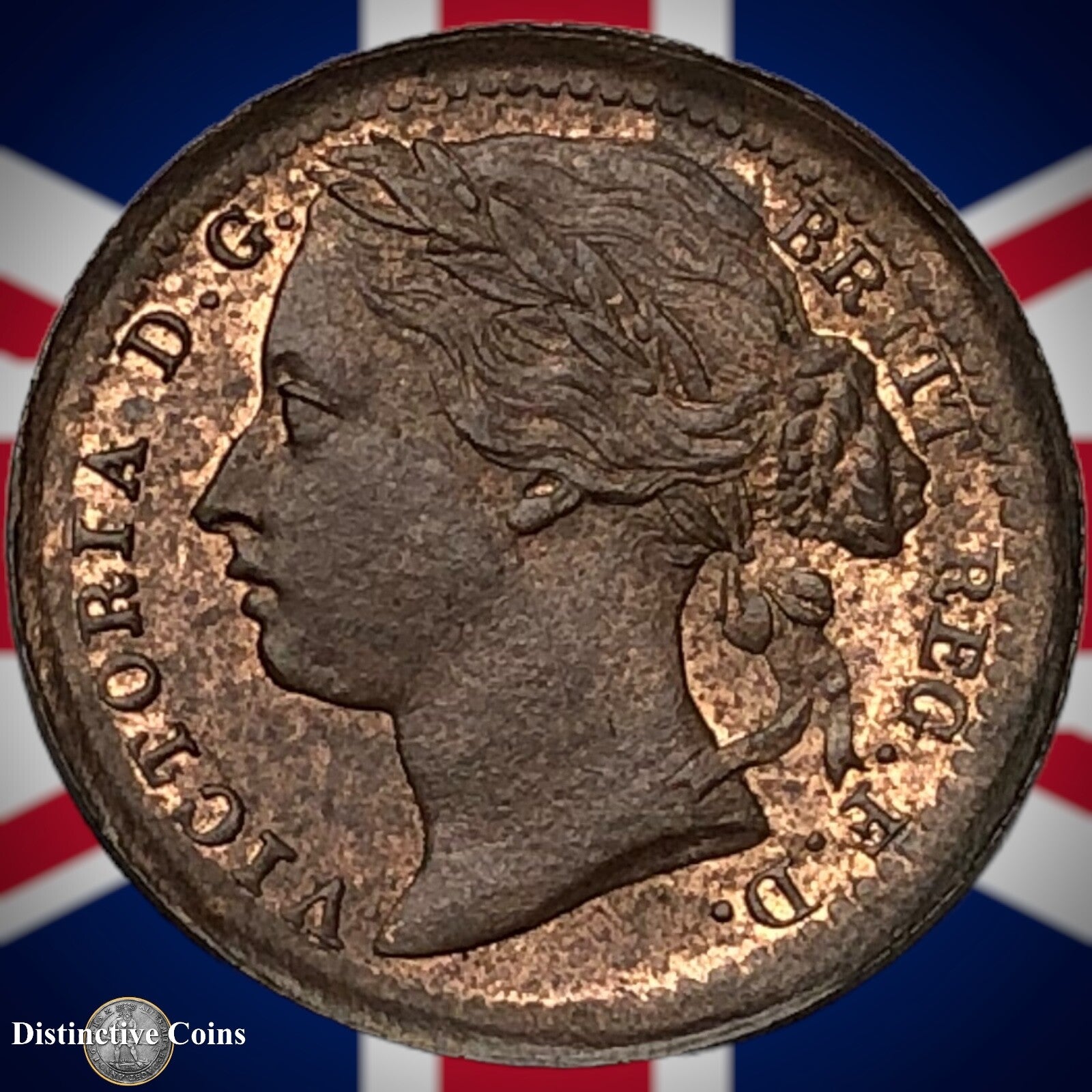 Great Britain 1885 Third Farthing 1/3 Penny GB3027