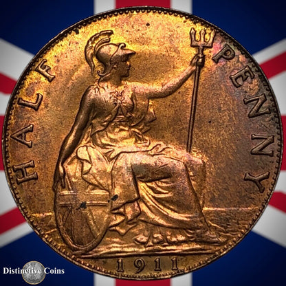 Great Britain 1911 Half Penny 1/2d GB5839