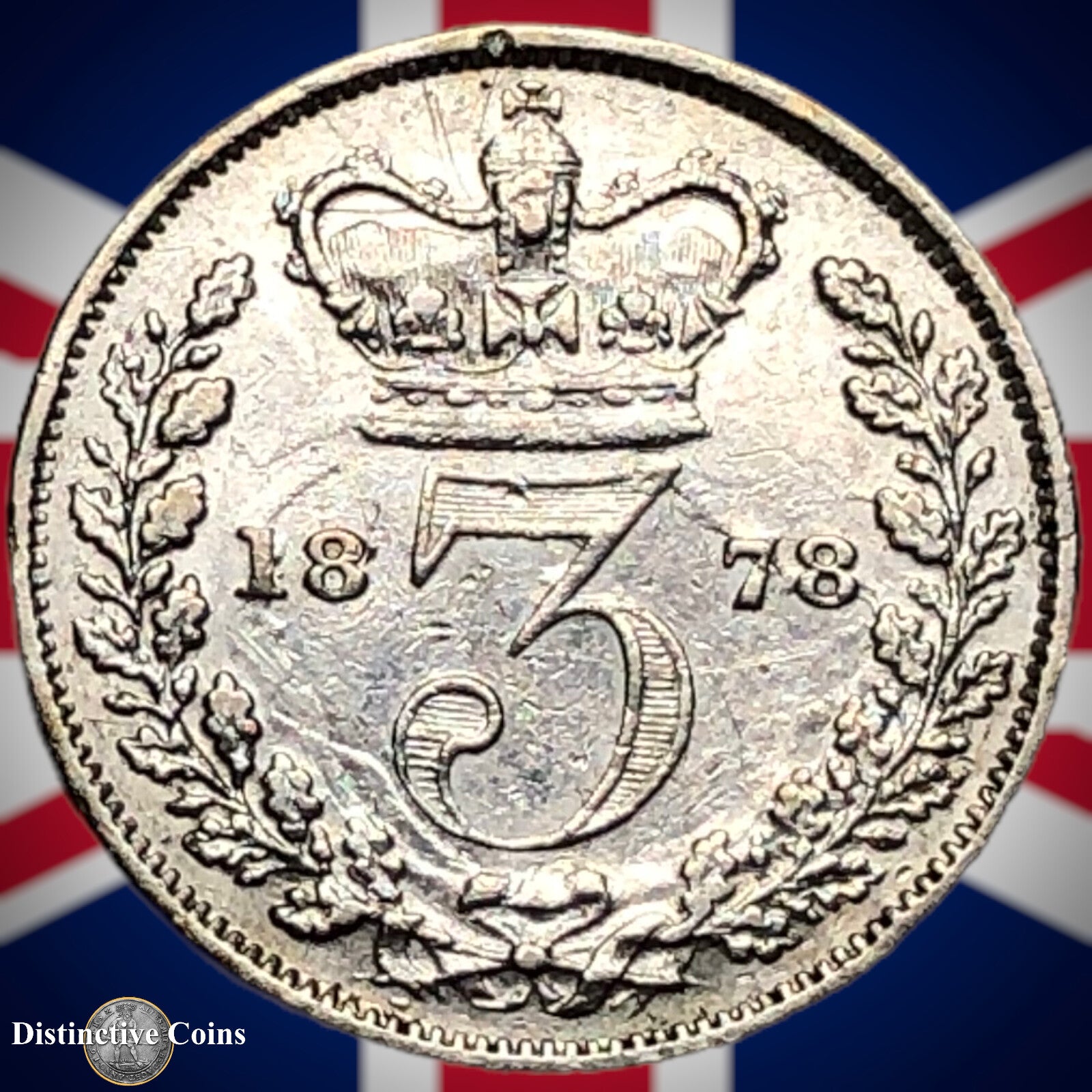 Great Britain 1878 Three Pence GB1900