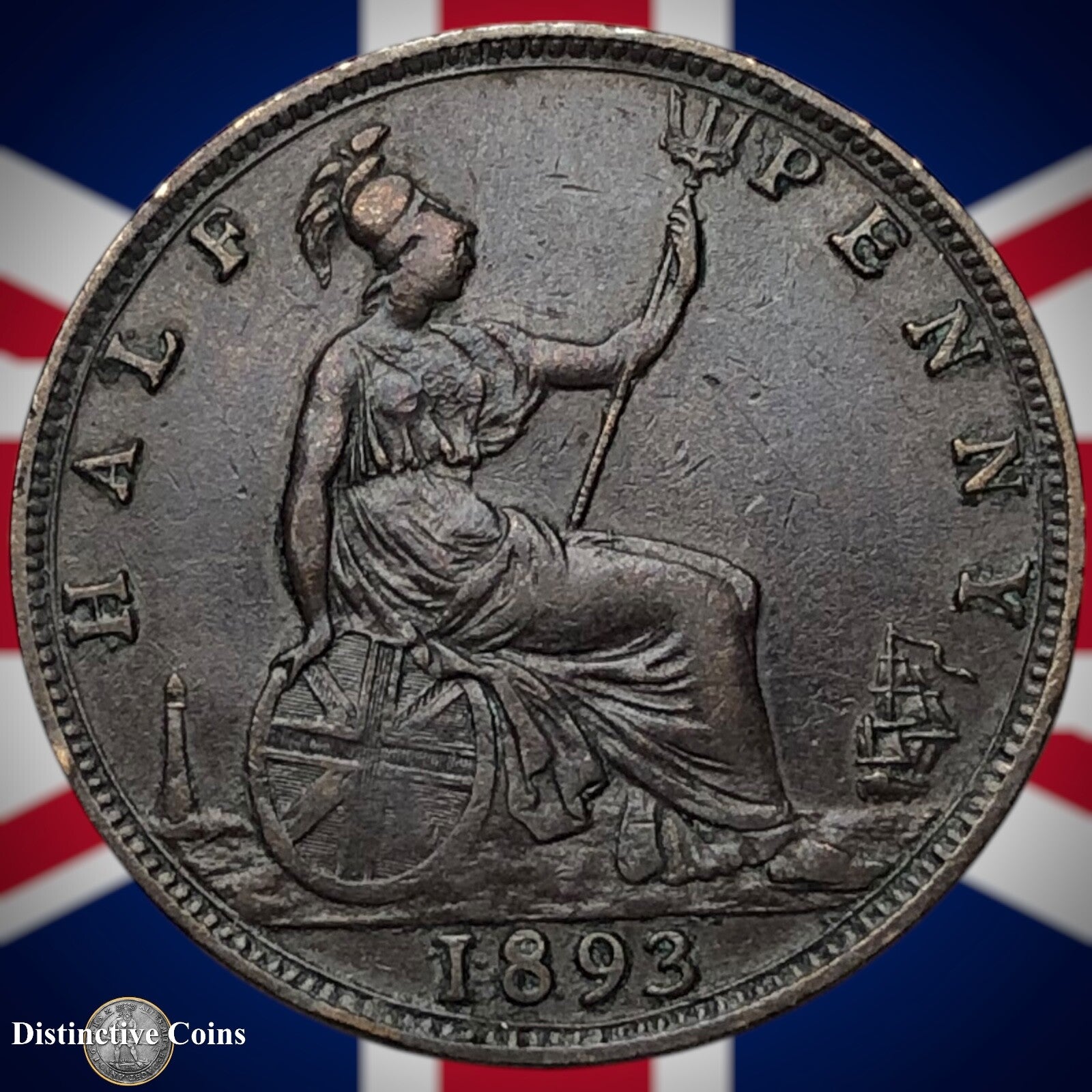 Great Britain 1893 Half Penny 1/2d GB5703