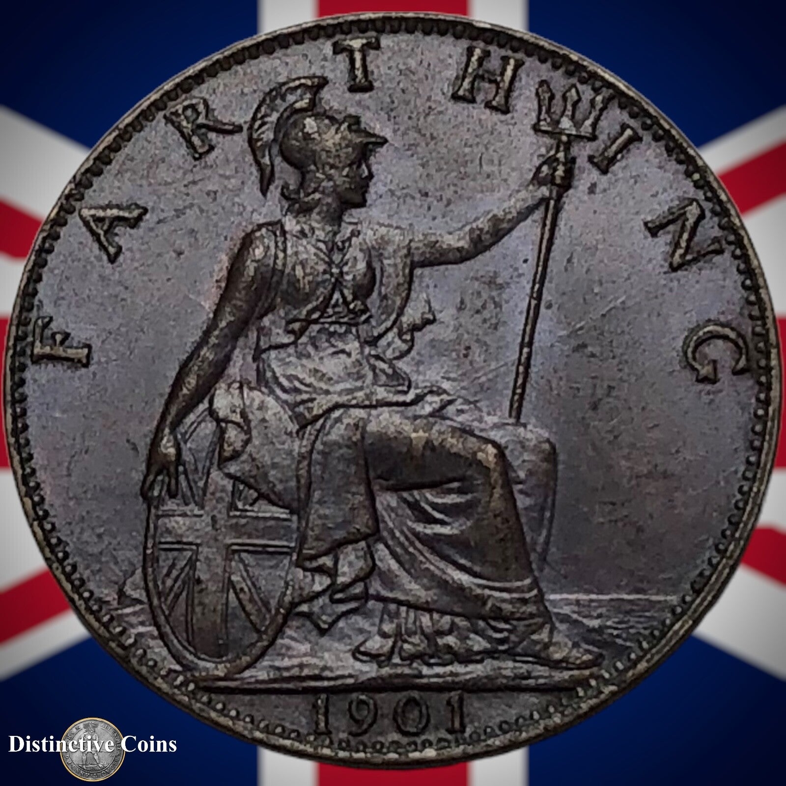 Great Britain 1901 Farthing 1/4d GB4495