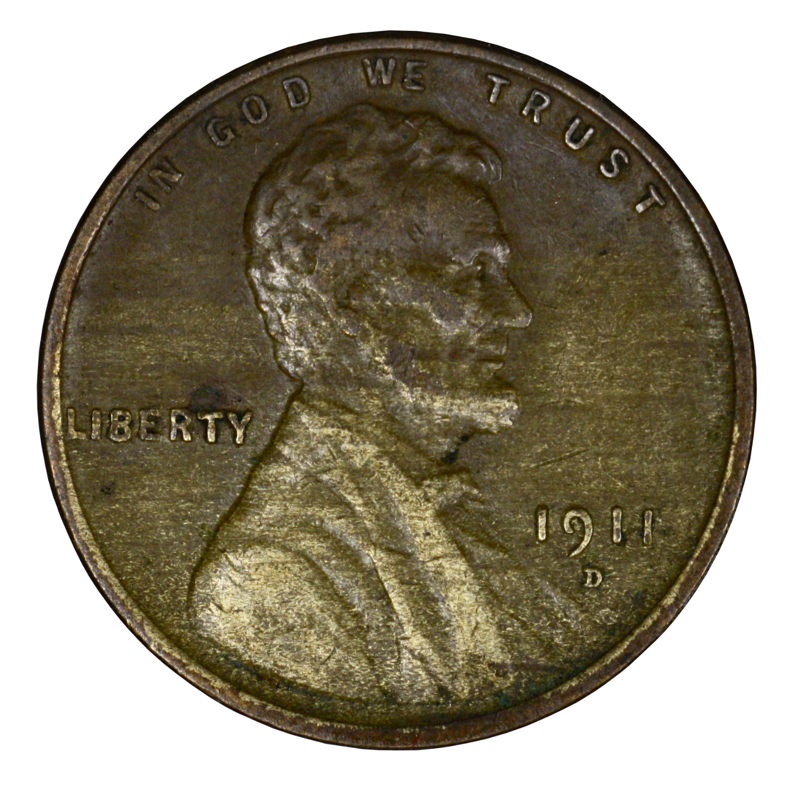 US 1911 D Lincoln Wheat Penny A3422