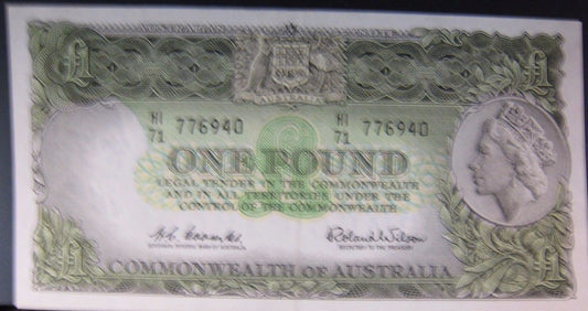 1961  Australia 1 Pound Lightly Circulated Note 