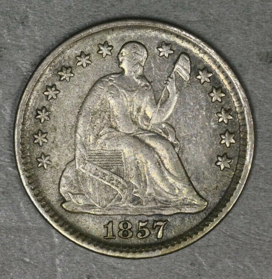 US 1857 Seated Liberty Half Dime   A3134