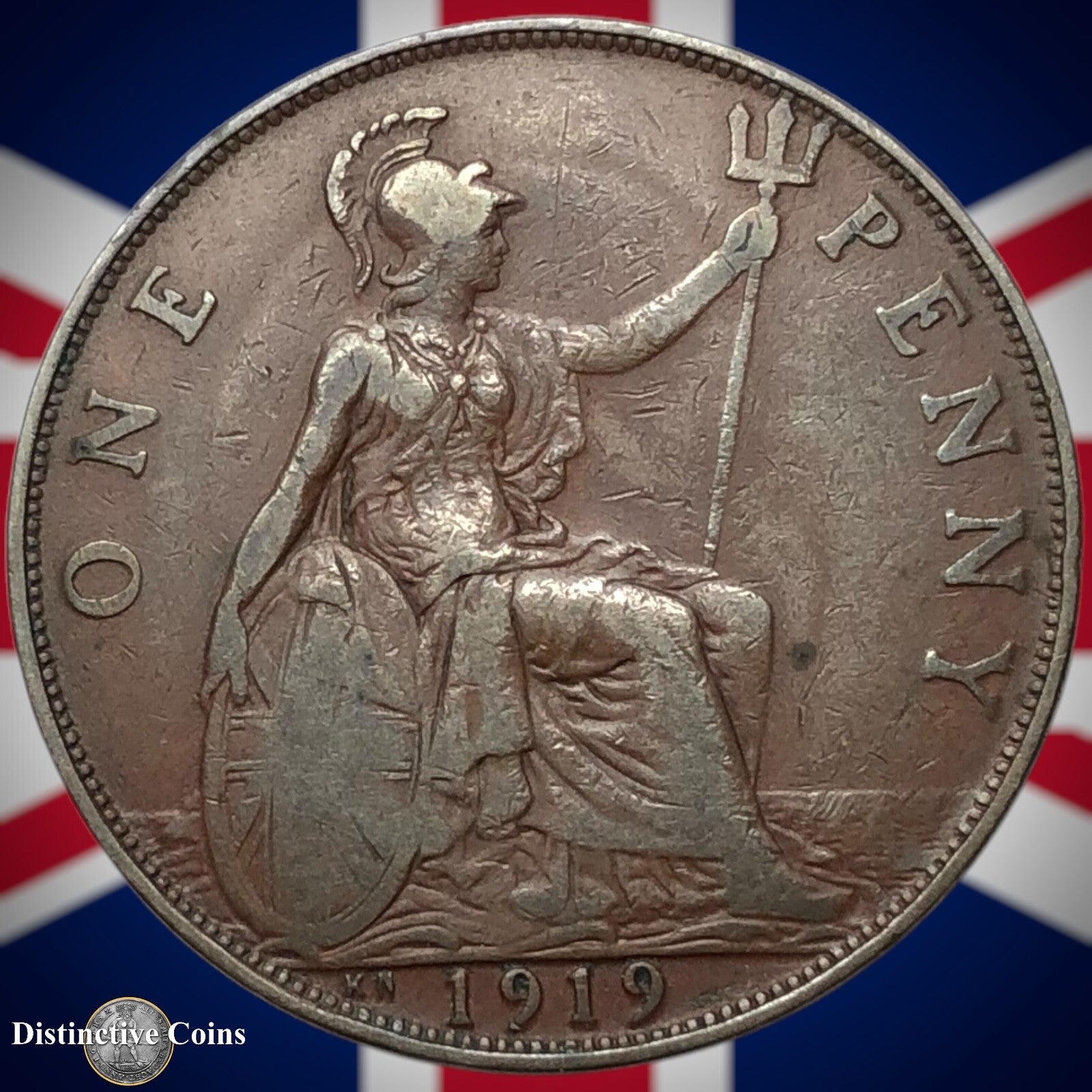Great Britain 1919 KN Penny 1d GB6938