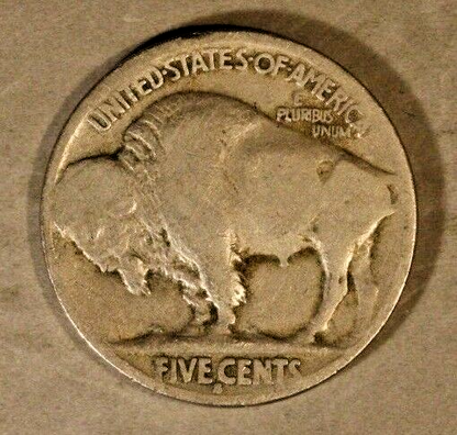 1915 S Buffalo Nickel Weak Date Circulated   