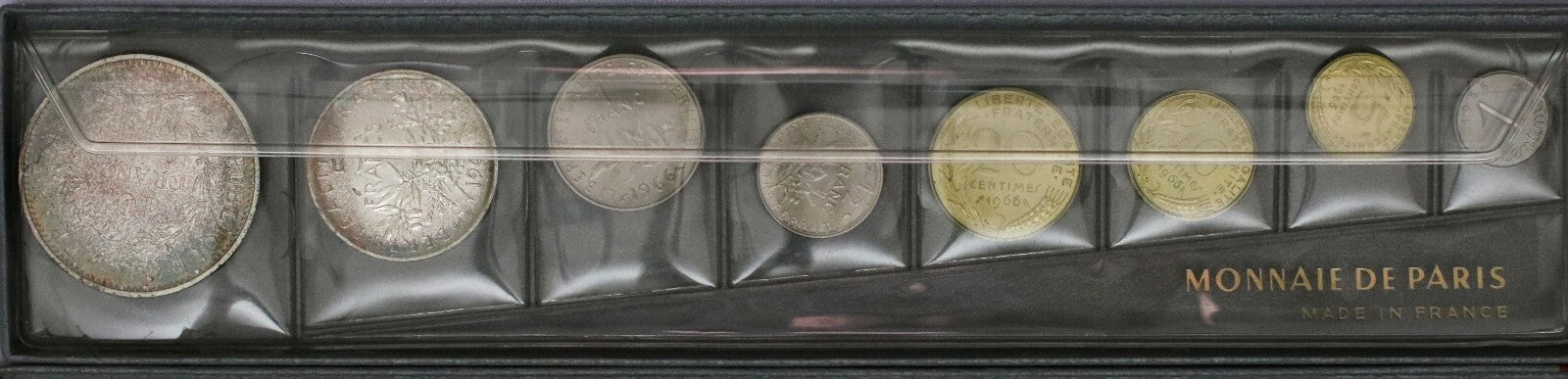 France 1966 Monnaie de Paris Fleurs De Coins Paris Mint 8 Coin Set D033