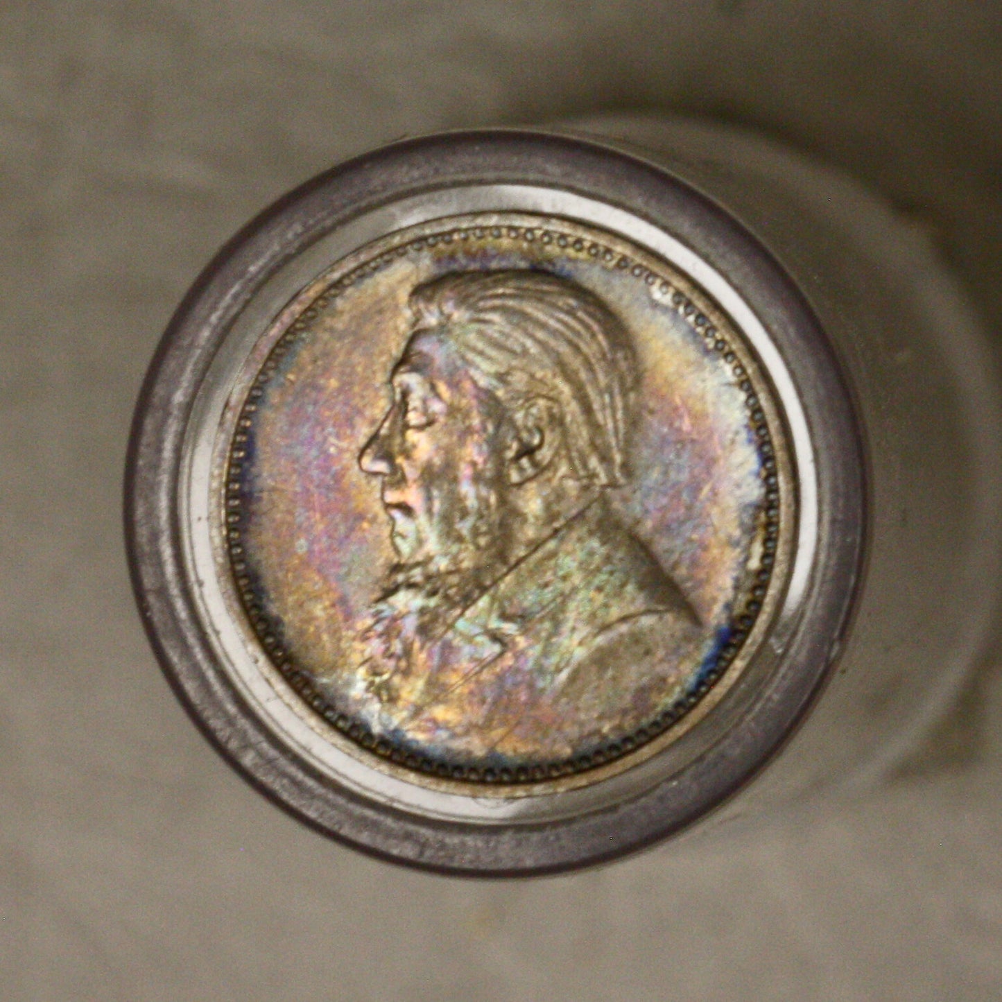 South Africa 1895 3 Pence XF toned