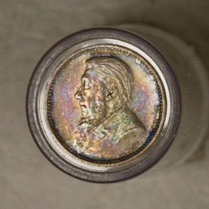 South Africa 1895 3 Pence XF toned