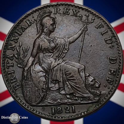 Great Britain 1821 Farthing 1/4d GB3230