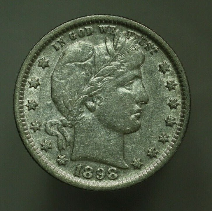 1898 P Barber Quarter 25 Cents United States U005