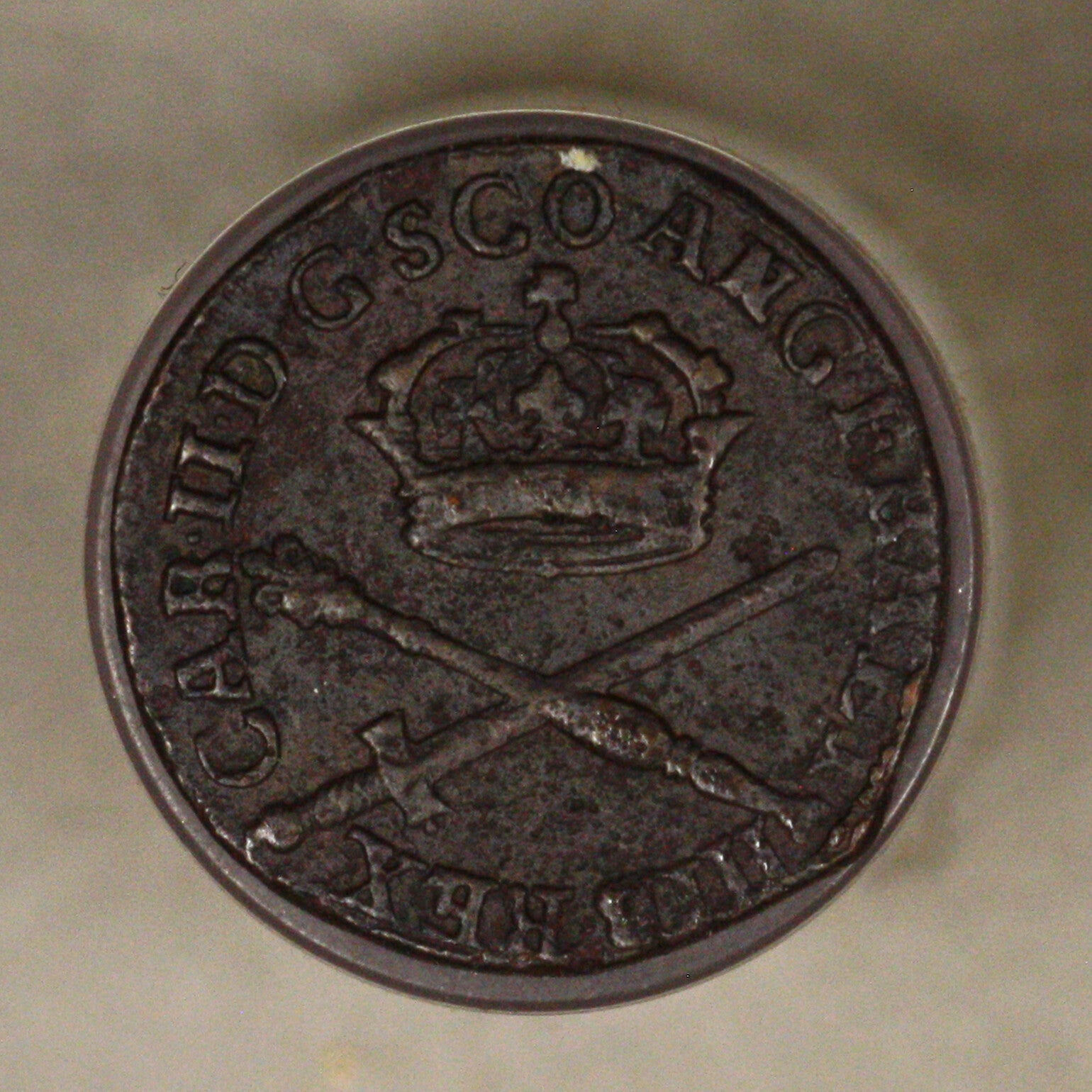 Scotland 1677 (2 Pence) Turner IIIB for HIB Error Porous XF