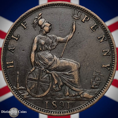 Great Britain 1891 Half Penny 1/2d GB5674