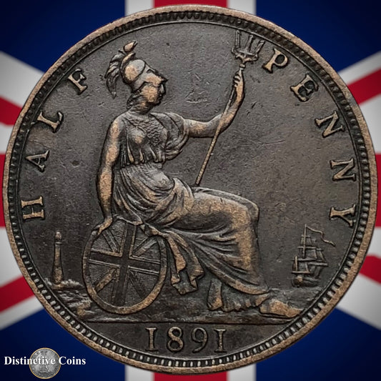 Great Britain 1891 Half Penny 1/2d GB5674