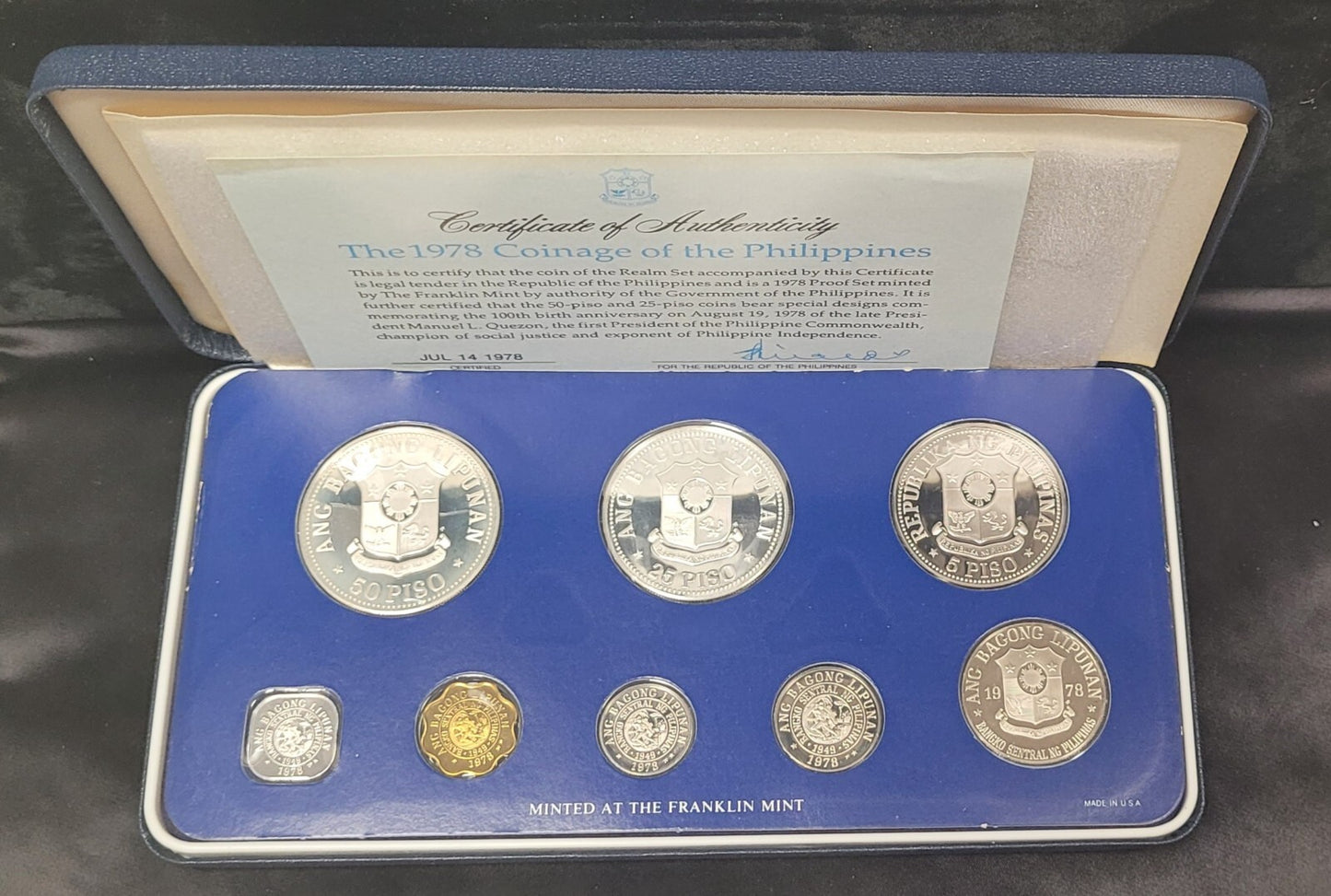 Philippines 1978 8-Coin Proof Set Original Packaging B533