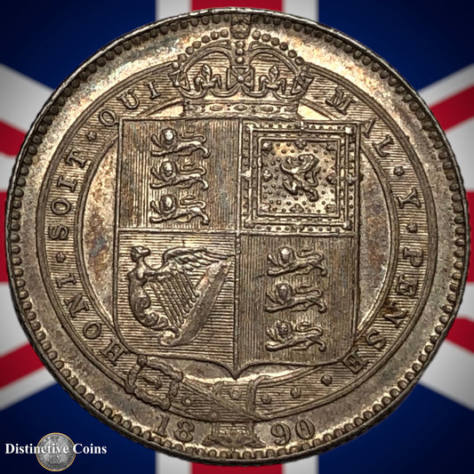 Great Britain 1890 British One Shilling GB0572