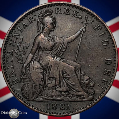 Great Britain 1821 Farthing 1/4d GB3227