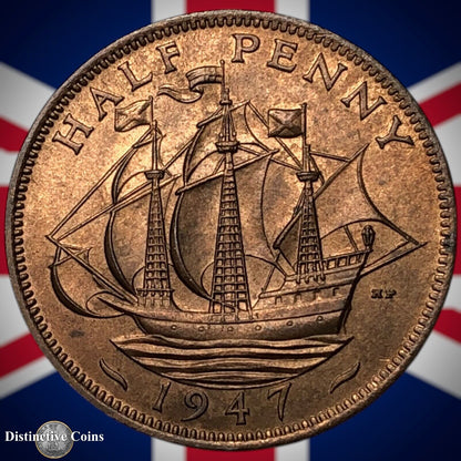 Great Britain 1947 Half Penny 1/2d GB6053