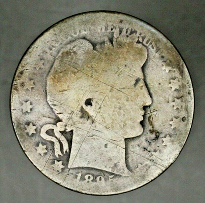 US Barber Half  1895 O lower grade with scratches   A2558