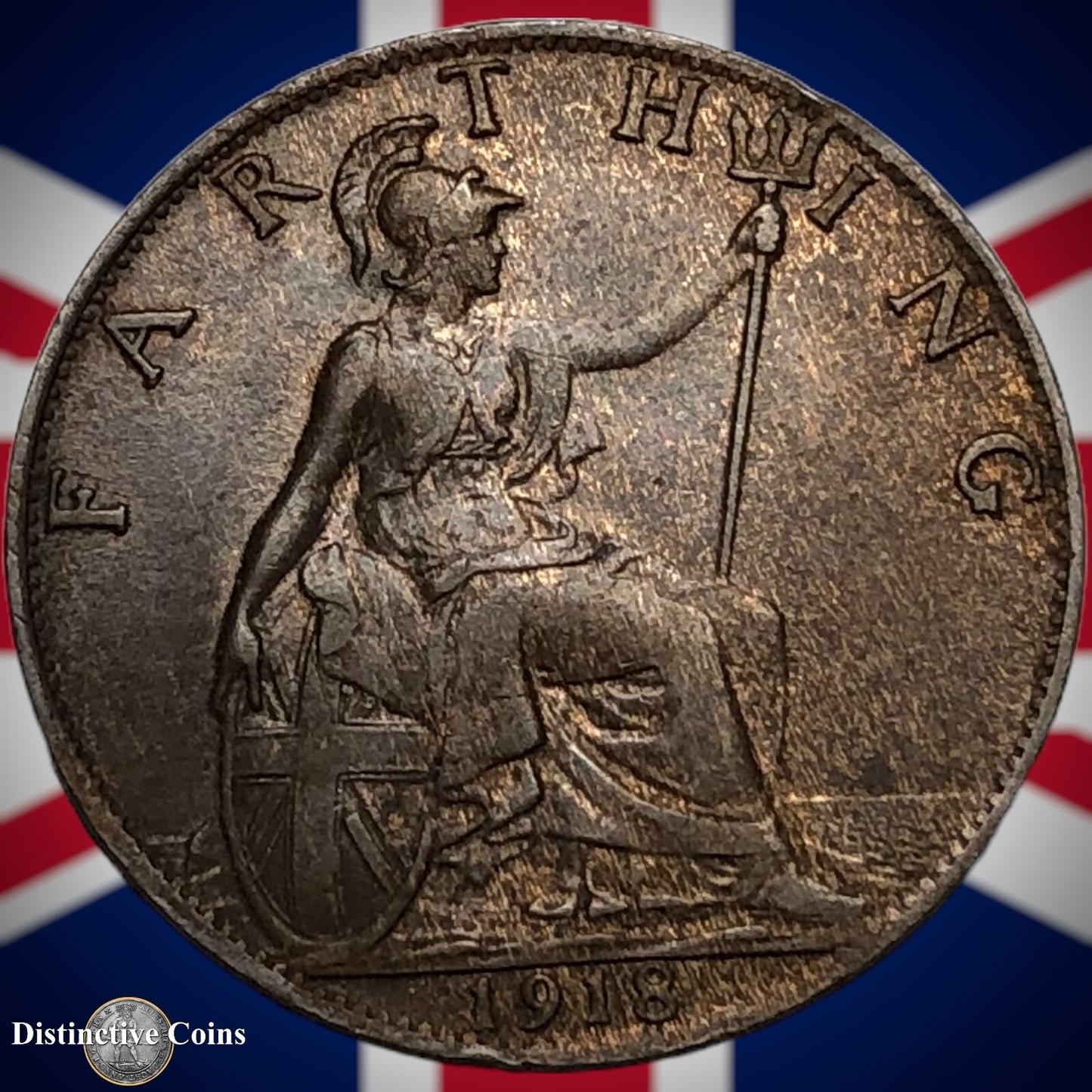 Great Britain 1918 Farthing 1/4d GB4700