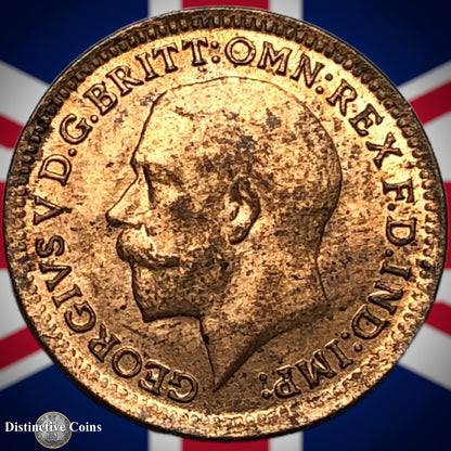 Great Britain 1913 Third Farthing 1/3 Penny GB3046