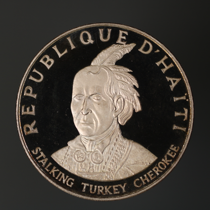 Haiti 1971 10 Gourdes Stalking Turkey Cherokee A3465