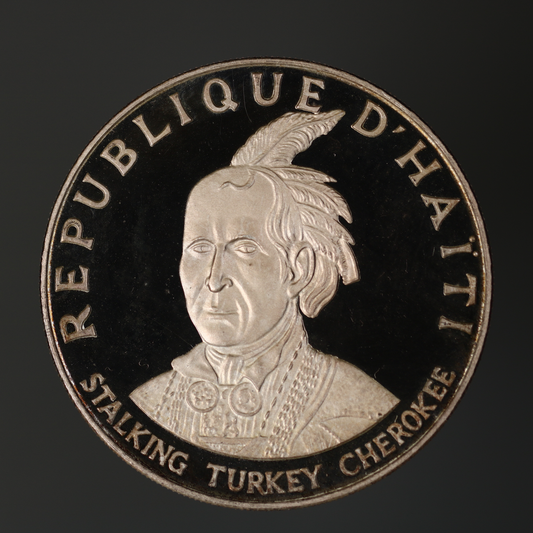 Haiti 1971 10 Gourdes Stalking Turkey Cherokee A3465