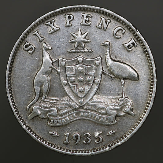 Australia 1935 Sixpence A3637
