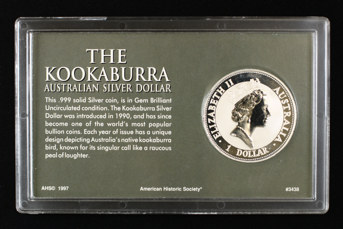 Australia 1992 Silver Dollar Kookaburra C001