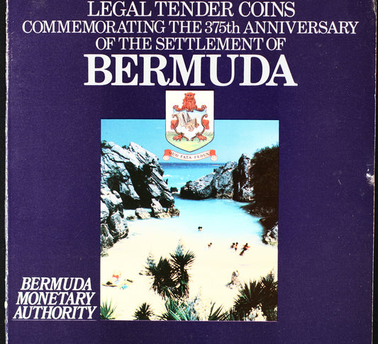 Bermuda  1984 11-Coin Uncirculated Set w/ map and stamps B375
