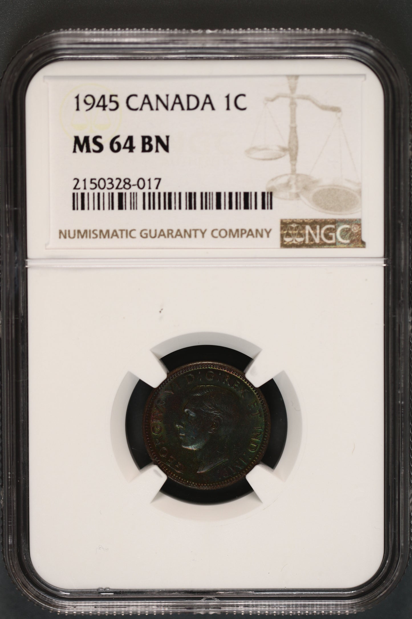 Canada 1945 1 Cent MS-64 S792