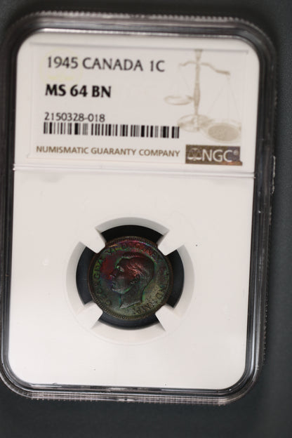 Canada 1945 1 Cent MS-64 S793