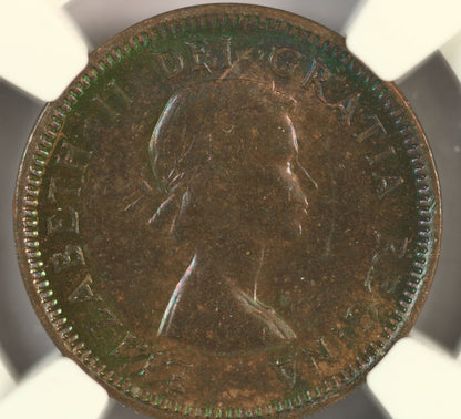 Canada 1953 One Cent No Shoulder Fold MS-65 S791