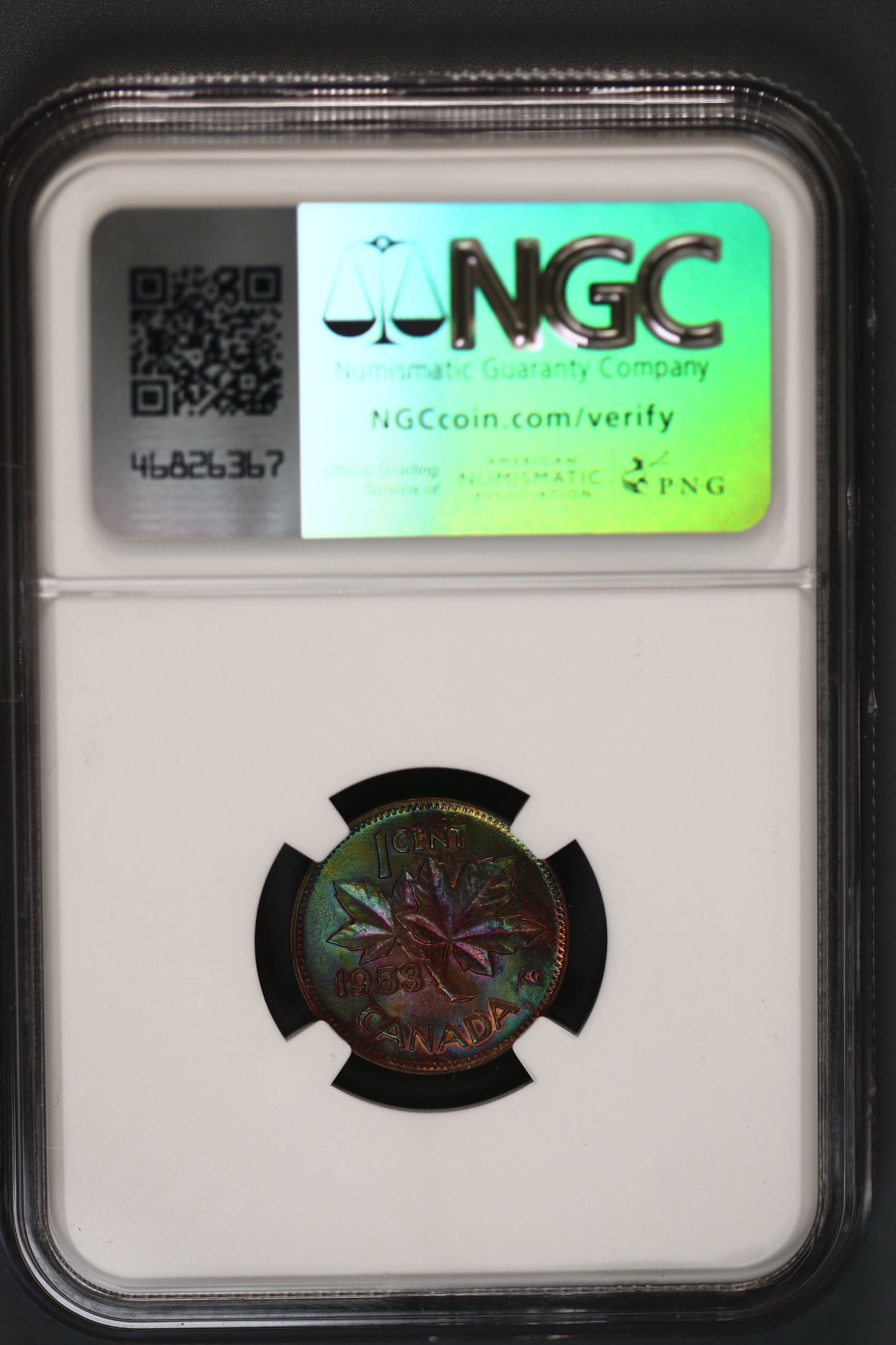 Canada 1953 One Cent No Shoulder Fold MS-65 S794