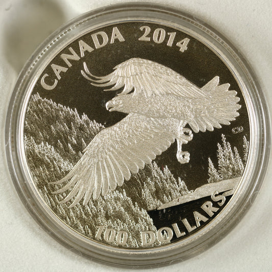 Canada 2014 $100 Fine Silver Coin - Bald Eagle C014