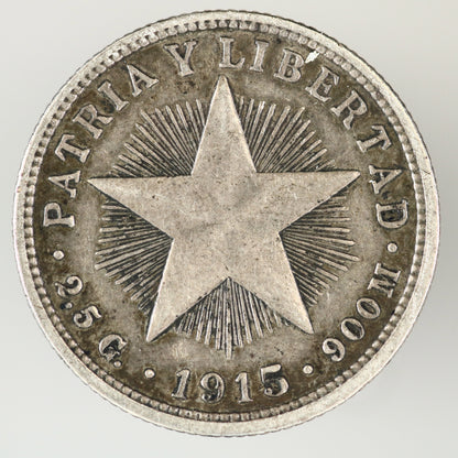 Cuba 1915 10 Centavos A3536