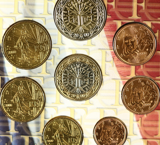 French 2000 Euros of the 20th Century Mint Set B477