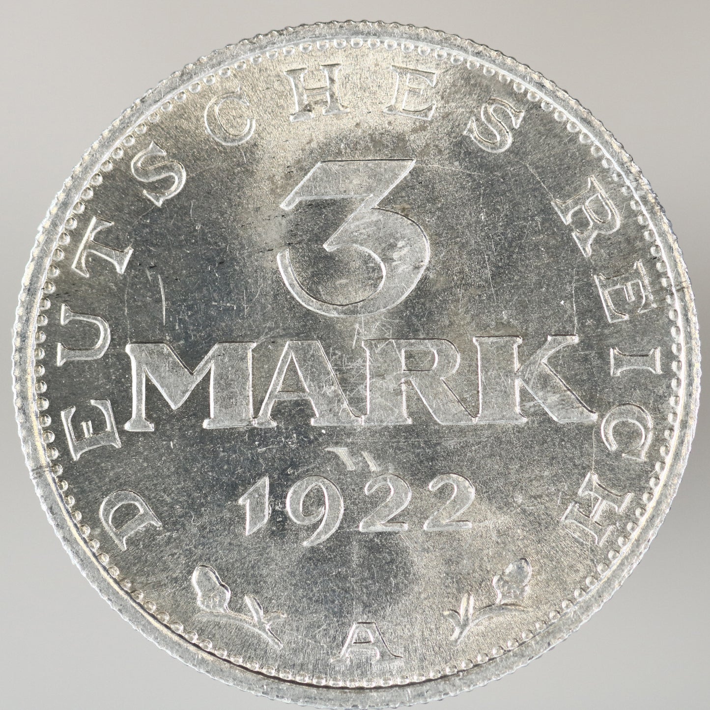 German 1922 A Weimar Republic 3 Mark A3542
