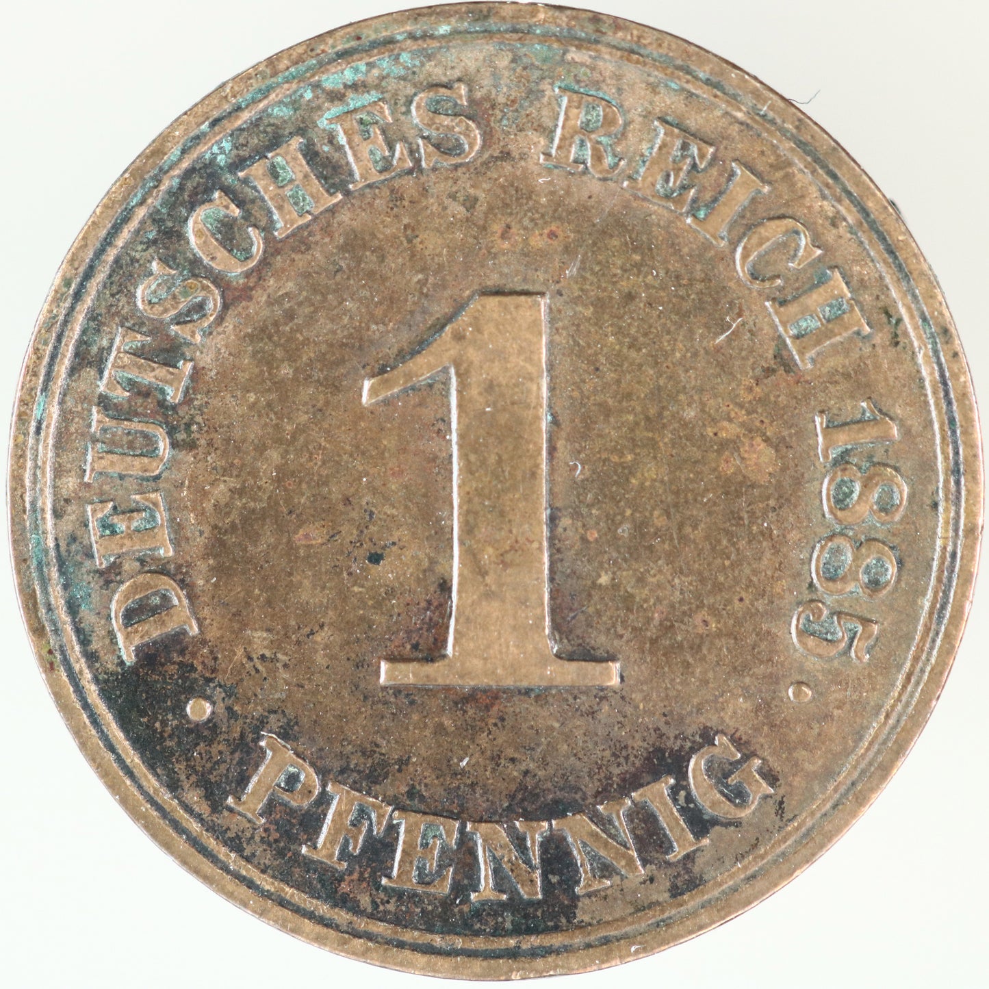 Germany 1885 G 1 Pfennig "Die Breaks" A3579
