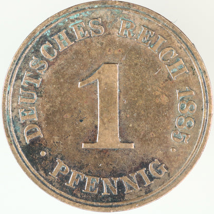 Germany 1885 G 1 Pfennig "Die Breaks" A3579
