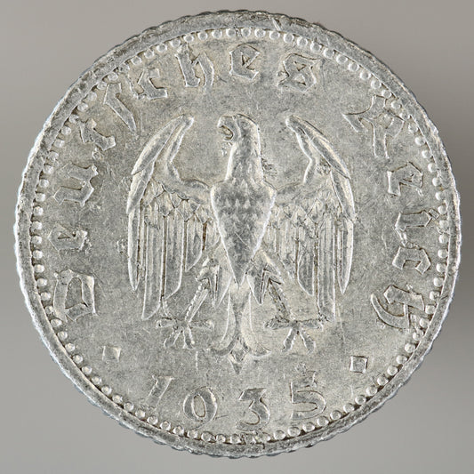 Germany 1935 A 50 Reichspfennig "Strike Error" A3560