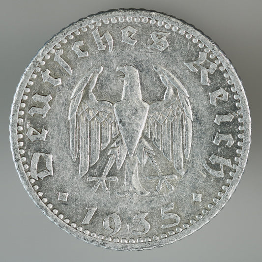 Germany 1935 A 50 Reichspfennig "Strike Error" A3573