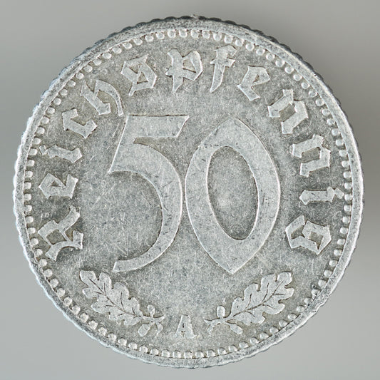 Germany 1935 A 50 Reichspfennig "Strike Error" A3573