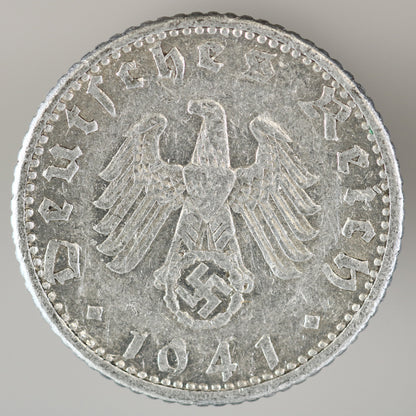 Germany 1941 D 50 Reichspfennig "Strike Error" A3561