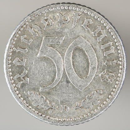 Germany 1941 D 50 Reichspfennig "Strike Error" A3561