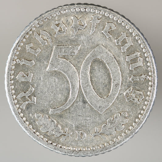 Germany 1941 D 50 Reichspfennig "Strike Error" A3561
