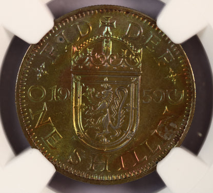 Great Britain 1959 1 Shilling English Crest MS-64 S795